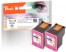 319636 - Peach Twin Pack Print-head color compatible with HP No. 62XL c*2, C2P07AE*2